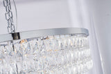 Bethel Chrome Chandelier in Metal & Crystal