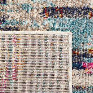 Madison 400 Madison 419 Contemporary Power Loomed Polypropylene Friese Rug Grey / Turquoise