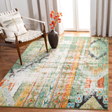 Madison 400 Madison 422 Contemporary Power Loomed Polypropylene Friese Rug Green / Orange