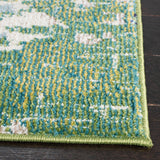 Madison 400 Madison 425 Contemporary Power Loomed Polypropylene Friese Rug Green / Turquoise