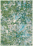 Madison 400 Madison 425 Contemporary Power Loomed Polypropylene Friese Rug Green / Turquoise