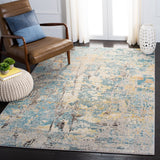 Madison 400 Madison 457 Contemporary Power Loomed Polypropylene Friese Rug Grey / Blue