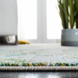 Madison 400 Madison 499 Contemporary Power Loomed Polypropylene Friese Rug Green / Blue