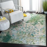 Madison 400 Madison 499 Contemporary Power Loomed Polypropylene Friese Rug Green / Blue