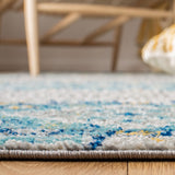 Madison 700 Madison 797 Bohemian Power Loomed 65% Polypropylene 21% Jute 7% Polyester 7% Cotton Rug Grey / Turquoise