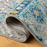 Madison 700 Madison 797 Bohemian Power Loomed 65% Polypropylene 21% Jute 7% Polyester 7% Cotton Rug Grey / Turquoise