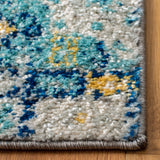 Madison 700 Madison 797 Bohemian Power Loomed 65% Polypropylene 21% Jute 7% Polyester 7% Cotton Rug Grey / Turquoise