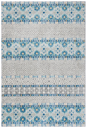 Madison 700 Madison 797 Bohemian Power Loomed 65% Polypropylene 21% Jute 7% Polyester 7% Cotton Rug Grey / Turquoise