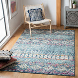 Madison 700 Madison 797 Bohemian Power Loomed 65% Polypropylene 21% Jute 7% Polyester 7% Cotton Rug Denim Blue / Purple