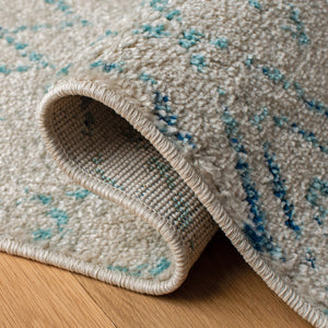 Madison 700 Madison 798 Bohemian Power Loomed 65% Polypropylene 21% Jute 7% Polyester 7% Cotton Rug Ivory / Aqua