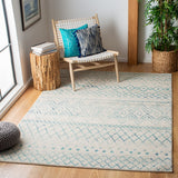 Madison 700 Madison 798 Bohemian Power Loomed 65% Polypropylene 21% Jute 7% Polyester 7% Cotton Rug Ivory / Aqua