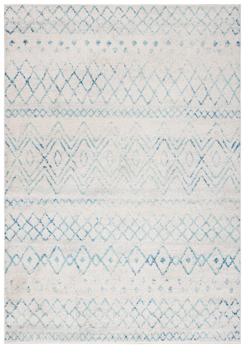 Madison 700 Madison 798 Bohemian Power Loomed 65% Polypropylene 21% Jute 7% Polyester 7% Cotton Rug Ivory / Aqua