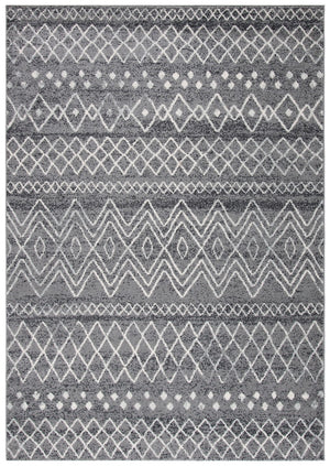 Madison 700 Madison 798 Bohemian Power Loomed Polypropylene Pile Rug Charcoal / Ivory