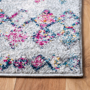 Madison 700 Madison 798 Bohemian Power Loomed 65% Polypropylene 21% Jute 7% Polyester 7% Cotton Rug Grey / Purple