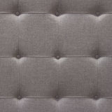 Madison Ave Tufted Wing Eastern King Bed in Light Grey Button Tufted Fabric by Diamond Sofa