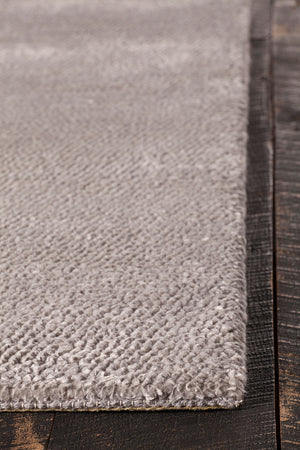 Chandra Rugs Mae 70% Wool + 30% Viscose Hand-Woven Contemporary Rug Silver 9' x 13'