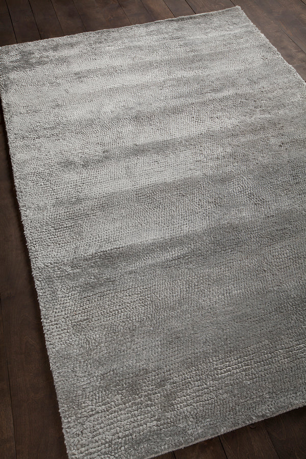 Chandra Rugs Mae 70% Wool + 30% Viscose Hand-Woven Contemporary Rug Silver 9' x 13'