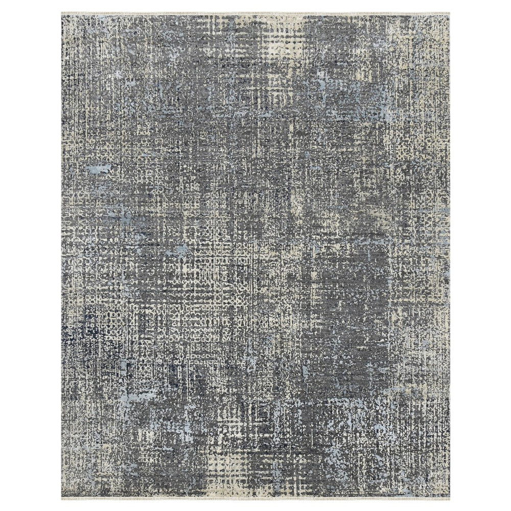 AMER Rugs Majestic MAJ-1 Hand-Knotted Abstract Modern & Contemporary Area Rug Gray/Blue 10' x 14'