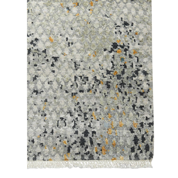 AMER Rugs Majestic MAJ-10 Hand-Knotted Abstract Modern & Contemporary Area Rug Orange/Blue 10' x 14'