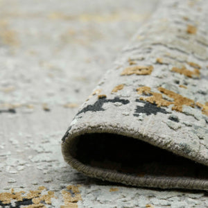 AMER Rugs Majestic MAJ-19 Hand-Knotted Abstract Modern & Contemporary Area Rug Blue/Yellow 10' x 14'