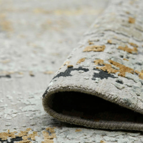 AMER Rugs Majestic MAJ-19 Hand-Knotted Abstract Modern & Contemporary Area Rug Blue/Yellow 10' x 14'