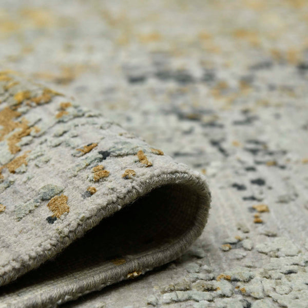 AMER Rugs Majestic MAJ-19 Hand-Knotted Abstract Modern & Contemporary Area Rug Blue/Yellow 10' x 14'