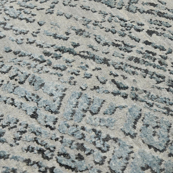 AMER Rugs Majestic MAJ-5 Hand-Knotted Abstract Modern & Contemporary Area Rug Blue 10' x 14'