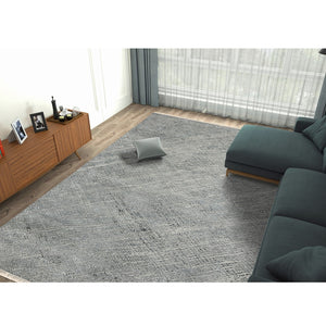 AMER Rugs Majestic MAJ-5 Hand-Knotted Abstract Modern & Contemporary Area Rug Blue 10' x 14'