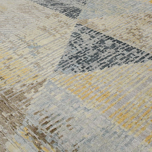 AMER Rugs Majestic MAJ-52 Hand-Knotted Geometric Modern & Contemporary Area Rug Ivory 10' x 14'