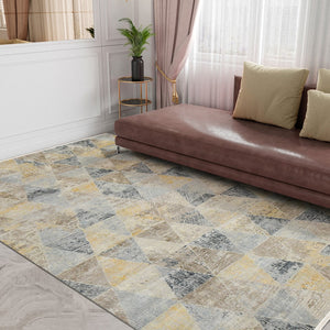 AMER Rugs Majestic MAJ-52 Hand-Knotted Geometric Modern & Contemporary Area Rug Ivory 10' x 14'