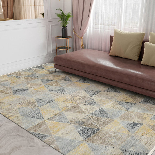 AMER Rugs Majestic MAJ-52 Hand-Knotted Geometric Modern & Contemporary Area Rug Ivory 10' x 14'