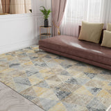 AMER Rugs Majestic MAJ-52 Hand-Knotted Geometric Modern & Contemporary Area Rug Ivory 10' x 14'