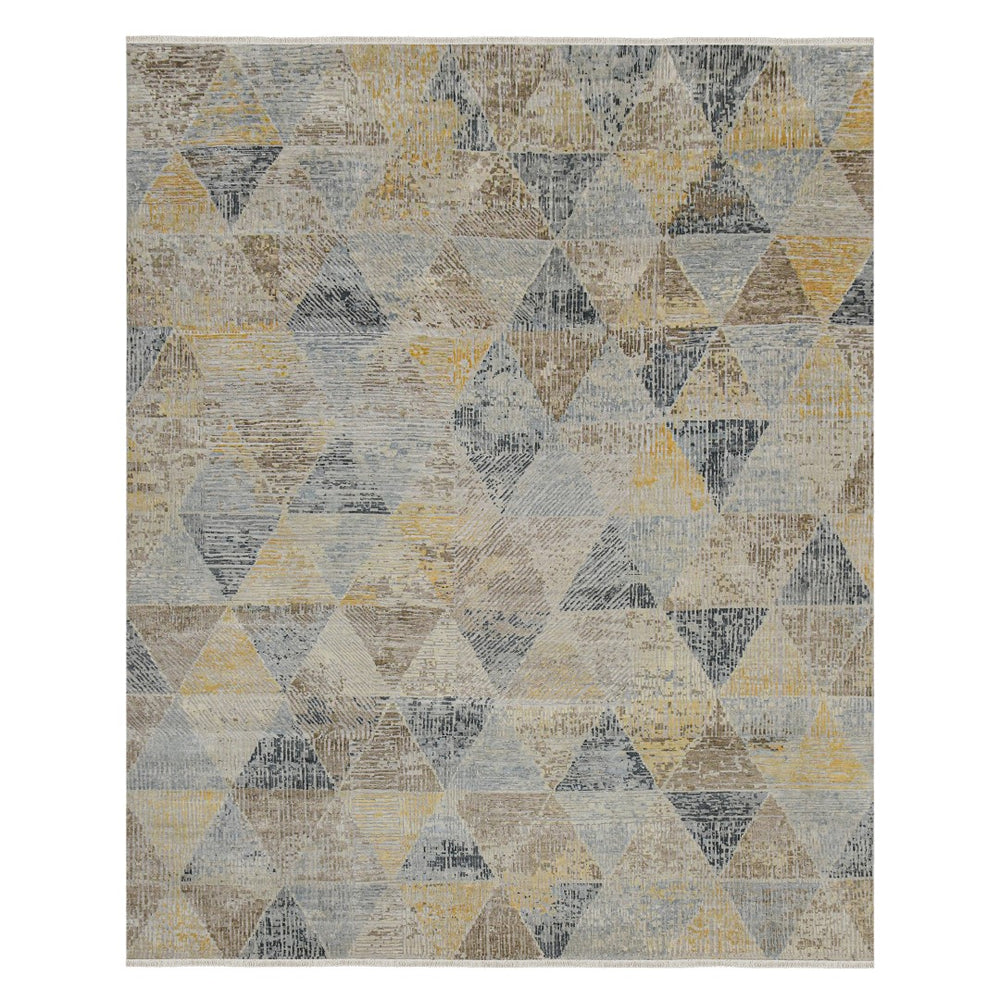 AMER Rugs Majestic MAJ-52 Hand-Knotted Geometric Modern & Contemporary Area Rug Ivory 10' x 14'
