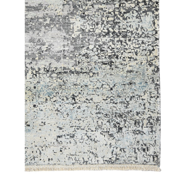 AMER Rugs Majestic MAJ-6 Hand-Knotted Abstract Modern & Contemporary Area Rug Ivory/Blue 10' x 14'