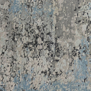 AMER Rugs Majestic MAJ-6 Hand-Knotted Abstract Modern & Contemporary Area Rug Ivory/Blue 10' x 14'