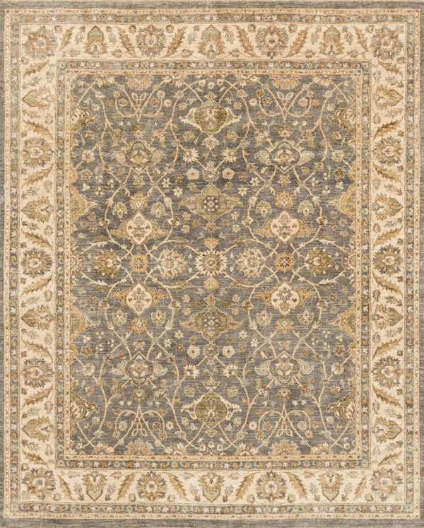 Loloi Majestic MM-12 100% Hand Spun Vegetable Dyed Wool Hand Knotted Traditional Rug MAJEMM-12GYIVC0H6