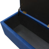 Majestic Tufted Velvet Lift-Top Storage Trunk w/ Nail Head Accent by Diamond Sofa - Royal Blue Velvet