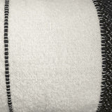 Dovetail Lizzy Handwoven Wool Blend 14x24 Lumbar Pillow, Off White and Black MAL007