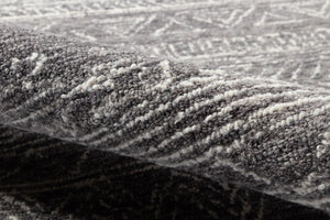 Momeni Mallorca MRC-1 Hand Hooked Contemporary Geometric Indoor Area Rug Grey 9' x 12' MALLOMRC-1GRY90C0