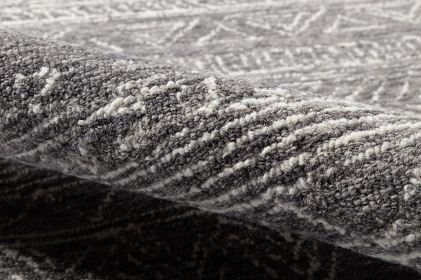 Momeni Mallorca MRC-1 Hand Hooked Contemporary Geometric Indoor Area Rug Grey 9' x 12' MALLOMRC-1GRY90C0