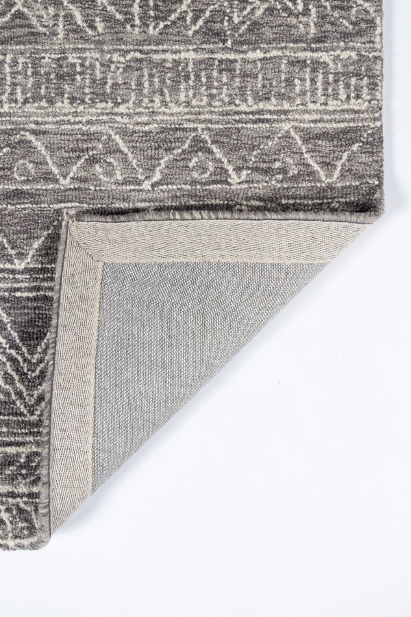 Momeni Mallorca MRC-1 Hand Hooked Contemporary Geometric Indoor Area Rug Grey 9' x 12' MALLOMRC-1GRY90C0