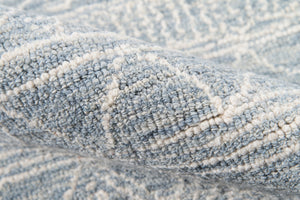 Momeni Mallorca MRC-1 Hand Hooked Contemporary Geometric Indoor Area Rug Light Blue 9' x 12' MALLOMRC-1LBL90C0