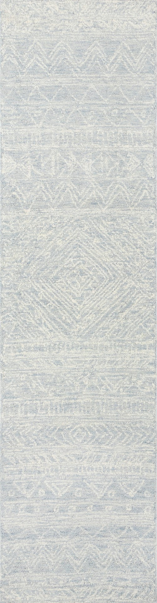 Momeni Mallorca MRC-1 Hand Hooked Contemporary Geometric Indoor Area Rug Light Blue 9' x 12' MALLOMRC-1LBL90C0