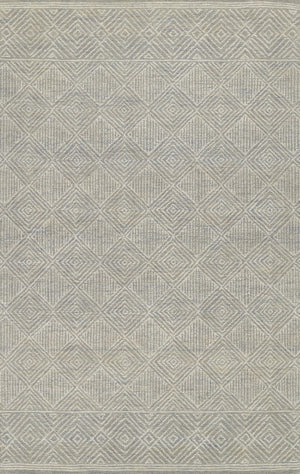 Momeni Mallorca MRC-7 Hand Hooked Contemporary Geometric Indoor Area Rug Grey 9' x 12' MALLOMRC-7GRY90C0