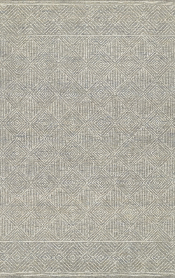 Momeni Mallorca MRC-7 Hand Hooked Contemporary Geometric Indoor Area Rug Grey 9' x 12' MALLOMRC-7GRY90C0