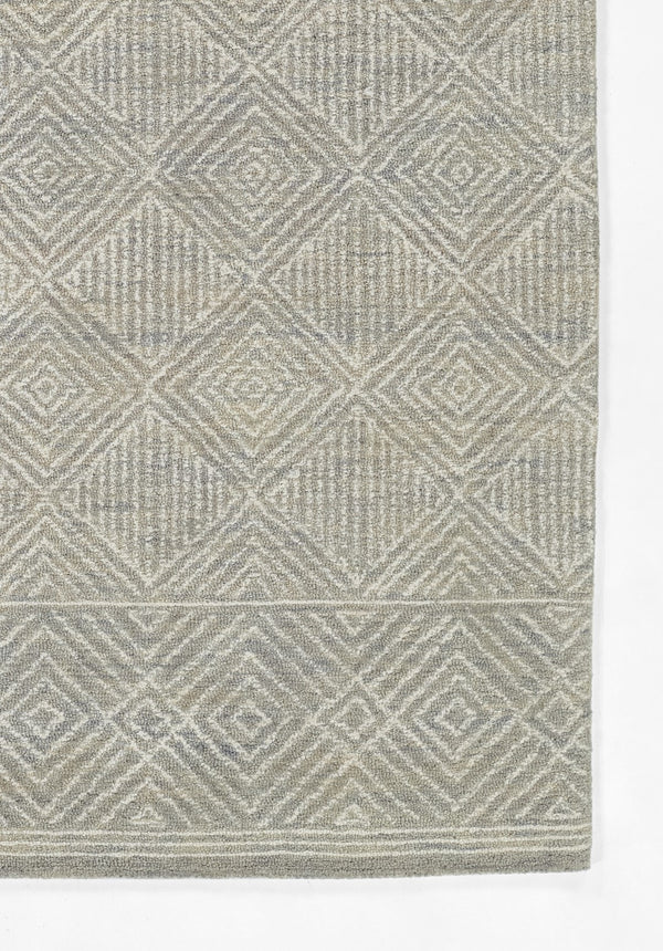 Momeni Mallorca MRC-7 Hand Hooked Contemporary Geometric Indoor Area Rug Grey 9' x 12' MALLOMRC-7GRY90C0