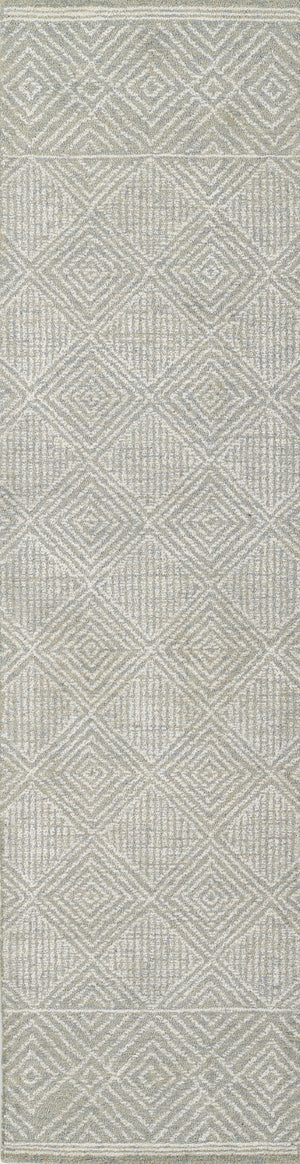 Momeni Mallorca MRC-7 Hand Hooked Contemporary Geometric Indoor Area Rug Grey 9' x 12' MALLOMRC-7GRY90C0