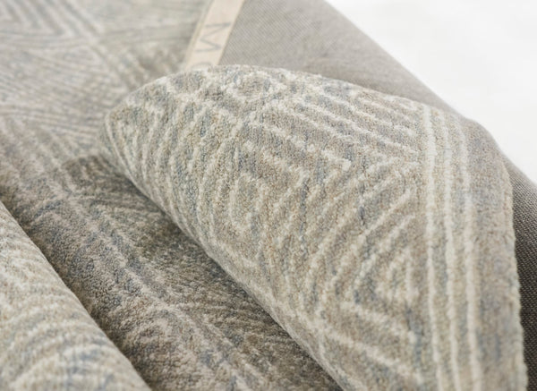 Momeni Mallorca MRC-7 Hand Hooked Contemporary Geometric Indoor Area Rug Grey 9' x 12' MALLOMRC-7GRY90C0