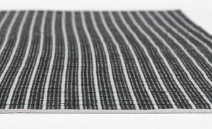 Momeni Novogratz Malmo MLO-2 Hand Woven Contemporary Geometric Indoor/Outdoor Area Rug Black 9' x 12' MALMOMLO-2BLK90C0