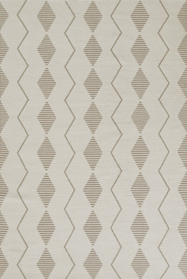 Momeni Novogratz Malmo MLO-3 Hand Woven Contemporary Geometric Indoor/Outdoor Area Rug Ivory 9' x 12' MALMOMLO-3IVY90C0